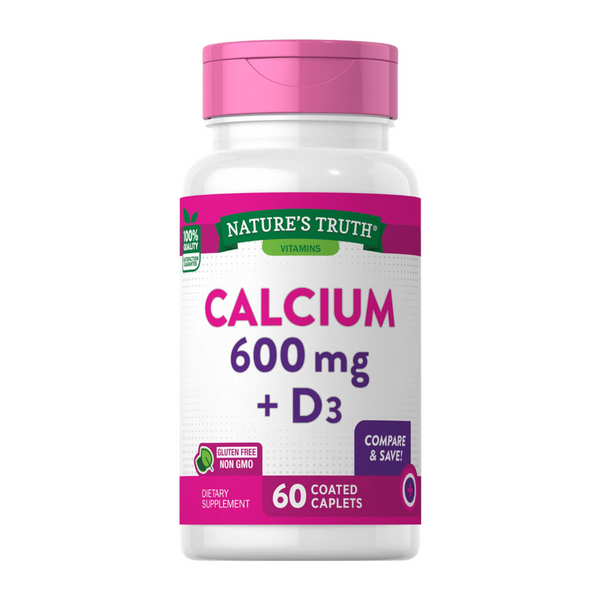 Calcio 600 mg + Vitamina D3 - 60 Comprimidos