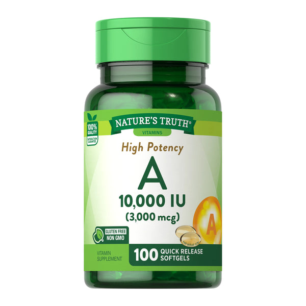 Vitamina A 3.000 MCG (10,000 UI) - 100 Cápsulas Blandas