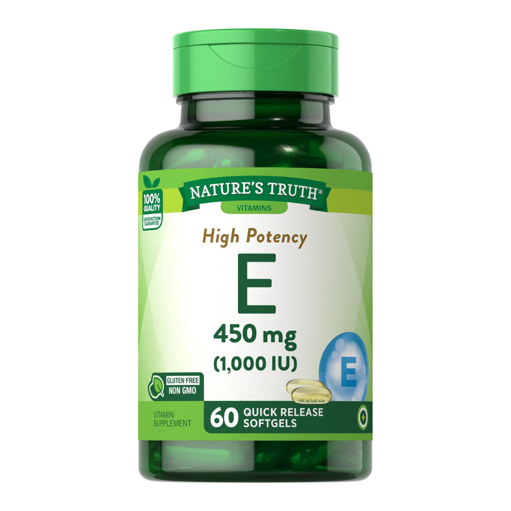 Vitamina E 450 MG (1000 UI) - 60 Cápsulas Blandas