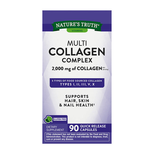 Multi Collagen Complex Colágeno Tipo I, II, III, V, X - 90 Cápsulas