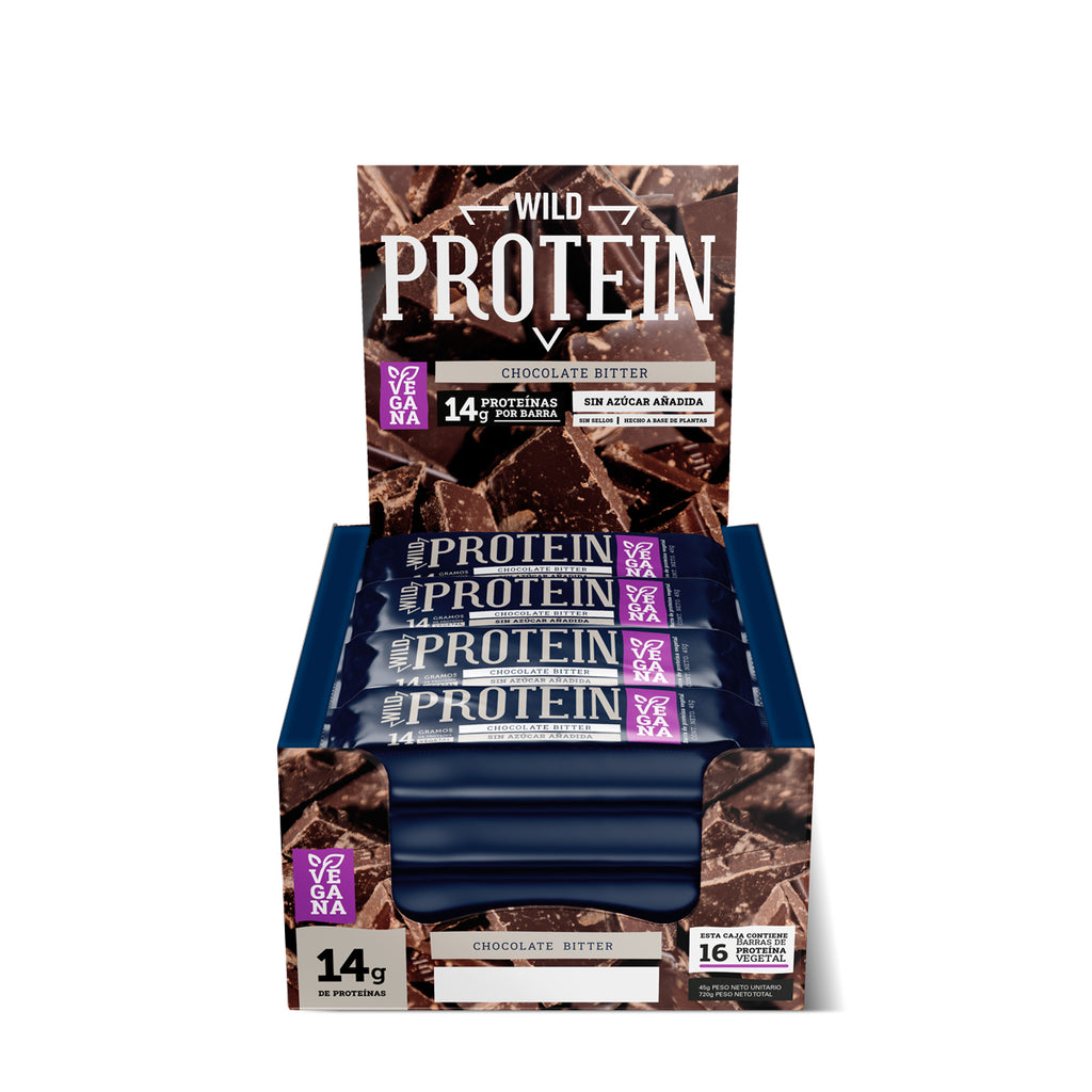 Caja de 16 Barras de Proteína Vegana Wild Protein 16x45 grs