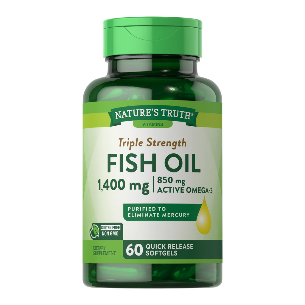 Omega 3 Fish Oil 1400 mg con esencia de limón - 60 Cápsulas Blandas
